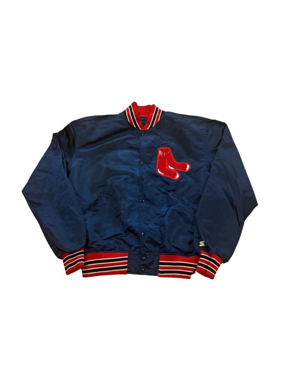 Vintage Starter Boston Red Sox MLB Nylon Satin Blue Jacket Men's XL Made In USA